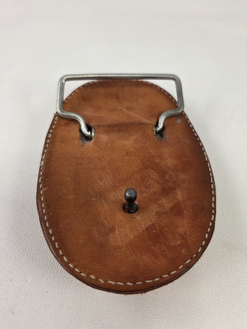 Vintage Brown Faux Alligator Leather Belt Buckle - Picture 6 of 9